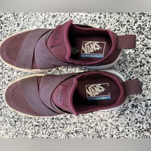 Vans Maroon Slip-On Shoes